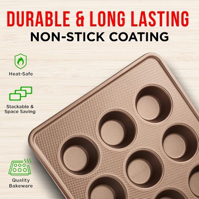 Gold Carbon Steel 8-Piece Non-Stick Bakeware Set