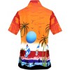 LA LEELA Hawaiian Shirts Womens Casual Summer Beach Party Shirt Tropical Blouse Short Sleeve Vacation Button Up Dress Shirts Dresses - 2 of 4