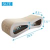 Mewoofun Cat scratcher cat toy corrugated cardboard, Natural, 29.5"*8.5"*7.5" - 3 of 4