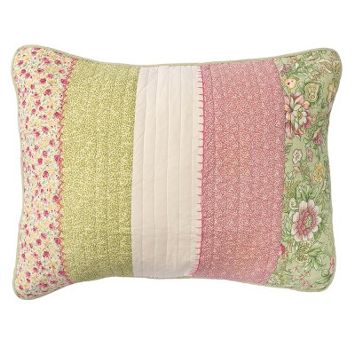 C&F Home Amberly Green and Pink Standard Sham