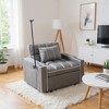 MAYEERTY 2-in-1 Covertible Sofa Bed with Pull Out Bed Modern Double Sleeper Sofa Adjustable Sleeper Bed for Living Room Dark Gray - 2 of 4