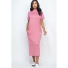 Slickblue Women's Casual Side Pocket Tee Dress, Short Sleeve Jersey Knit, Relaxed Fit, 12 Color Options, Size S-L - 2 of 4