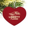 Liberty University Secondary Logo Heart Love Wood Christmas Tree Holiday Ornament - 2 of 3