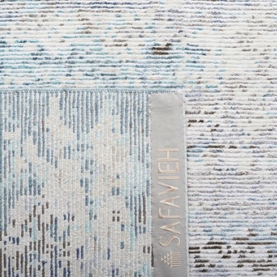Tiffany Hand-Knotted Blue Abstract Wool Blend 6' x 9' Rug