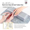 Saviland Crystal Salon Arm Rest: Light-Reflective PU Cushion w/ Zircon Accents - Ergonomic Nail Tech Support Base. - 2 of 4