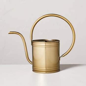 1L Accented Metal Watering Can Brass Finish - Hearth & Hand™ with Magnolia