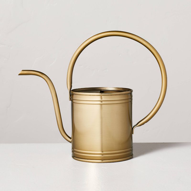 1L Accented Metal Watering Can Brass Finish - Hearth &#38; Hand&#8482; with Magnolia, 1 of 11