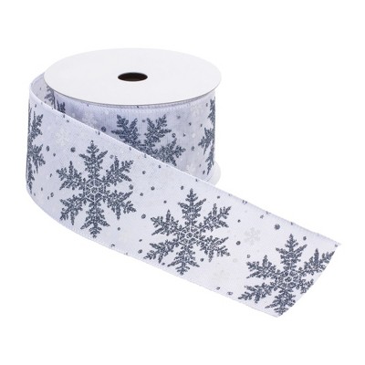 Glittered Snowflake Ribbon (Set of 2)