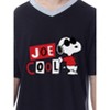 Peanuts Mens' Joe Cool Snoopy Classic Character Sleep Pajama Dress Shirt Black - 2 of 3