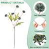 Unique Bargains 5-Heads Artificial Chrysanthemum Ball Flowers Silk Bouquets Real Touch 20 Inch - 2 of 4