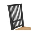 Asian Hardwood Solids Side Chair (Set of 2) with Shaped Wooden Seat, Corner-Blocked Construction, and Plastic Glides - 3 of 4
