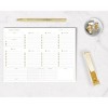 Blu Monaco Gold Edge Desk Pad – Undated Weekly Planner Notepad – 8.5 x 11, 50 Pages – Tear-Off Calendar for Scheduling and Organization - 3 of 3