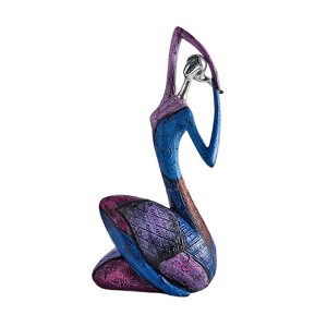 NotArt Abstract Female Resin Sculpture: Hand-Painted Decor for Home Living Room, Office & Yoga - 1 of 4