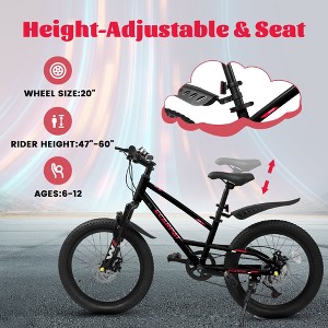20 inch Mountain Kids Bike for Boys & Girls, Ages 6-12, 7-Speed with Front Suspension - 1 of 4