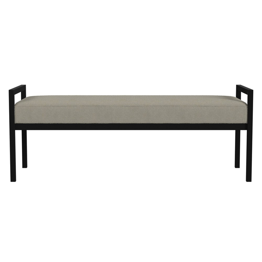 Photos - Other Furniture Modern Metal Bench Fawn - HomePop