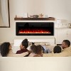 3-in-1 Electric Freestanding/Wall-Mounted/Built-in Fireplace, 60''(152cm)Electric Fireplace with Heater, 12 Color Modes, LED Flame Effect, 900/1800W - 3 of 4