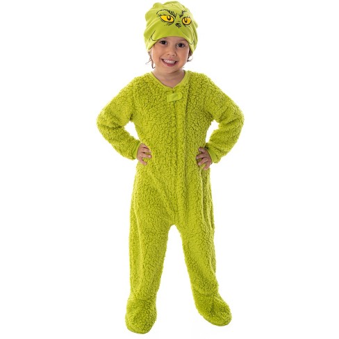 Dr. Seuss The Grinch Matching Family Costume Pajama Fleece Union Suit For  Toddlers (5t) Green : Target