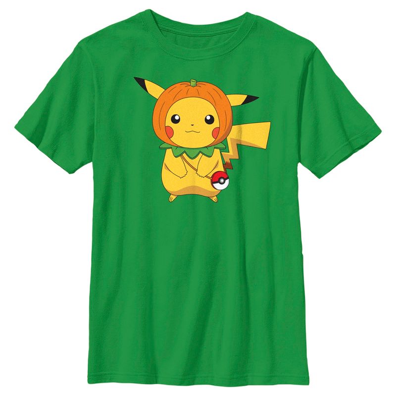 Boy's Pokemon Halloween Pumpkin Pikachu T-Shirt, 1 of 5