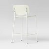 2pc 24" Molded Plastic with Metal Base Counter Height Barstools White - Room Essentials™ - 4 of 4