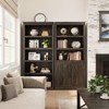 5-Tier Bookcase with Cabinet, 68.7" Tall Farmhouse Wooden Bookshelf with Storage Doors for Home Office, Living Room, Bedroom - 2 of 4