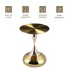 LeisureMod Savoy Series Wide Round End Table with Gold Stainless Steel Top and Pedestal Base – Modern Accent Table for Living Room, Bedroom, Office - 4 of 4
