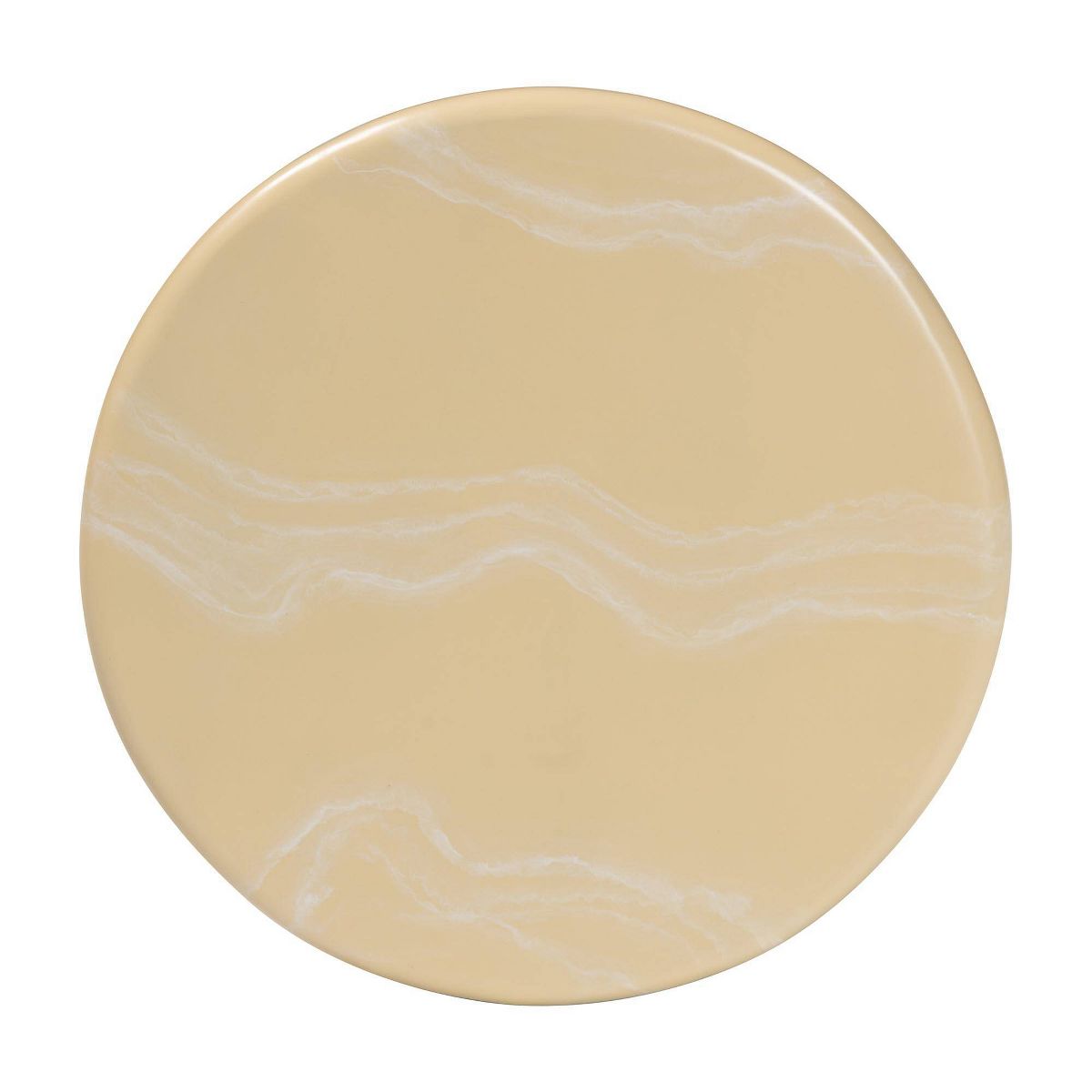 bali & pari Aponi Marbled Resin End Table Cream - thumbnail 3
