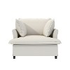Whisen Oversized Modern Sofa Module for Modular Sectional Sofa, Wide Seat Chenille Armchair with Pillows - 3 of 4
