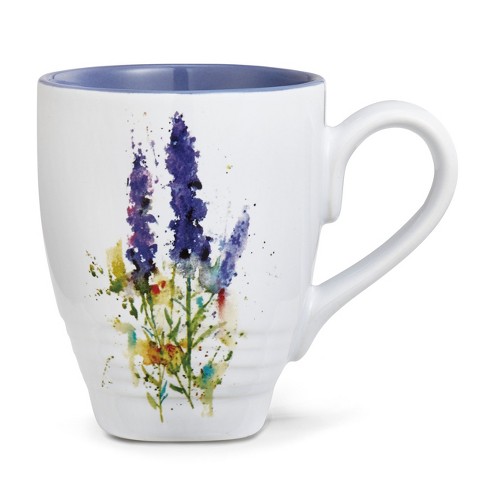 DEMDACO Lavender Mug 16 ounce - Blue