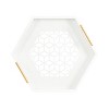 Kate and Laurel Caspen Hexagon Decorative Tray, 18x18, White - 4 of 4