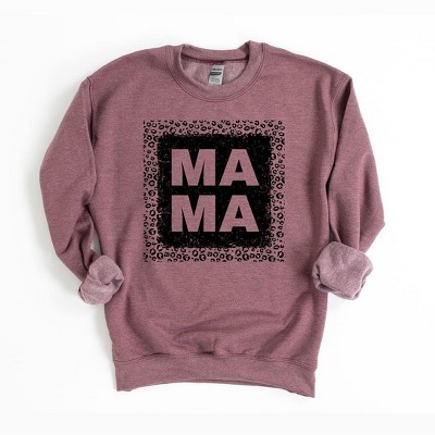 Simply Sage Market Women's Graphic Sweatshirt Leopard Mama Square