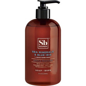Soapbox Liquid Hand Soap Sea Minerals Blue Iris 12 Fl. Oz. - 1 of 4