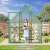 GustoWave 6 x 4 ft Greenhouse, Polycarbonate Walk-in Greenhouse with Aluminum Frame - 4 of 4
