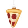 Northlight 4.25" Cheese and Pepperoni Pizza Slice Glass Christmas Ornament - 3 of 4
