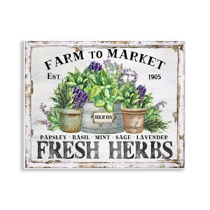 Stupell Industries Farmhouse Fresh Herbs Wall Plaque Art - 1 of 4