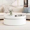 Round Lift Top Coffee Table with Drawer & Hidden Storage,29.5" Center Table for Living Room-Baofuwish - 2 of 4