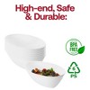 Smarty Had A Party 2 qt. White Oval Plastic Serving Bowls - 24 pcs - 4 of 4