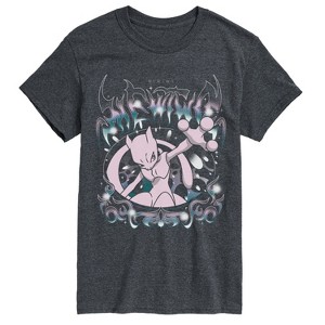 Men's - Pokémon - Mewtwo Grunge Short Sleeve Graphic T-Shirt - 1 of 4
