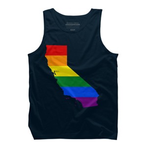 Adult Design By Humans California State Pride Flag By Galvanized Tank Top - 1 of 2