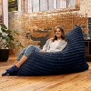 Jaxx Pillow Saxx 5.5-Foot Faux Fur - Luxuriously Soft Bean Bag Floor Pillow and Lounger, Mondo Midnight Blue - 4 of 4