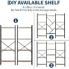 4 Tier Industrial Bookshelf - Heavy Duty Metal & Particleboard Shelving Unit, Display Shelves for Living Room & Home Office - 2 of 4