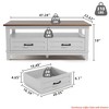 Farmhouse Coffee Table with Drawers, 47.2" Center Table Rustic Coffee Tables - 2 of 4