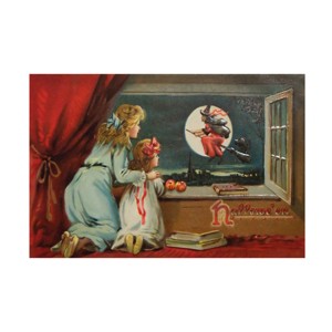 Trademark Fine Art -Vintage Apple Collection 'Halloween Out The Window' Canvas Art - 1 of 4