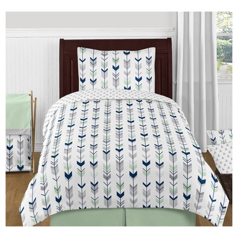 Navy & Mint Mod Arrow Comforter Set (Twin) - Sweet Jojo Designs - image 1 of 4