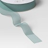 18’ Christmas Premium Ribbon Green Sheer - Wondershop™ - 3 of 3