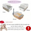 HTUTWOO Open Cat Litter Box ,Heightening Anti-Splashing Cats Litter Pan, With Litter Sifting Scoop, Semi-Enclosed Removable Kittens Litter For Boxes - 3 of 4
