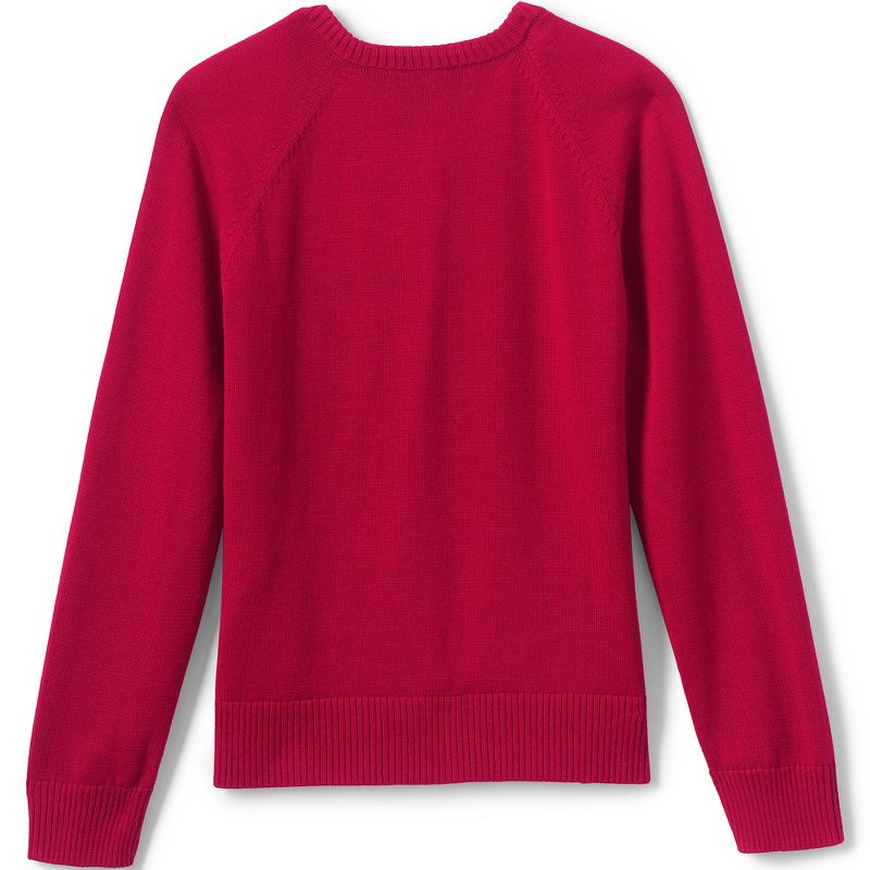Lands' End School Uniform Kids Cotton Modal Cardigan Sweater, 2 of 6