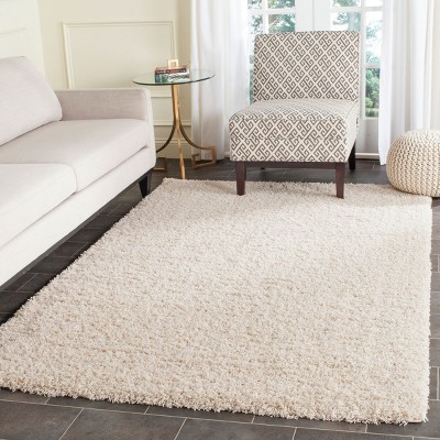 Cozy Laguna Beige 4' x 6' Plush Shag Area Rug