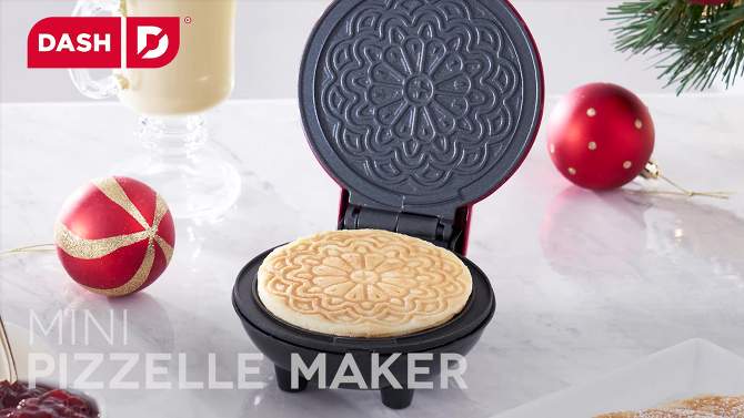 Dash Mini Pizzelle Maker - Red, 2 of 11, play video