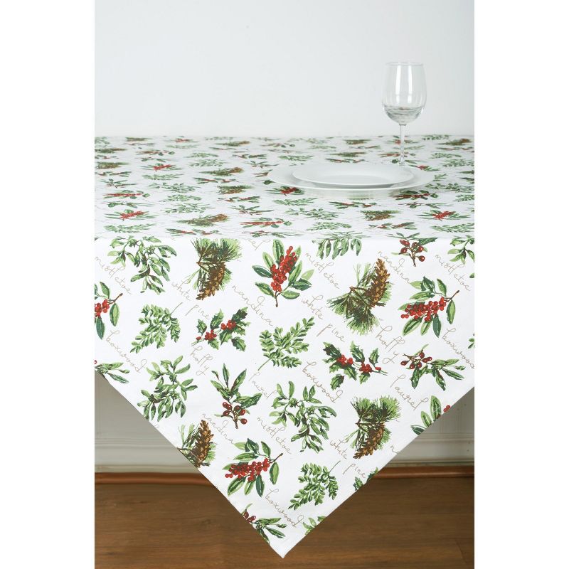 C&F Home 54" x 54" Winter Botanical Table Topper, 1 of 2