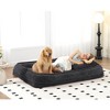 Okak Large Loveseat Floor Bean Bag Human Dog Bed with 5 Adjustable Position,Extra Lazy Chenille 2-in-1 Couch for You & Pets - 3 of 4